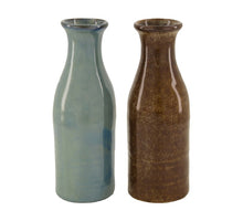 Vase ceramic Ø7.5x20.8cm Mixed Blue/Brown