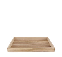 Tray platane wood 38x28x4cm Brown burned