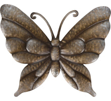 MUURDECO METALEN VLINDER 2 ASSORTIE 39X30CM