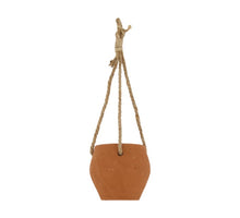 Planter hanging terracotta with rope Ø9.5x8.5cm Terra cotta