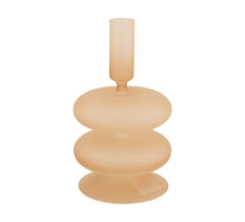 Dinner candle holder glass Ø10x17.5cm Light pink