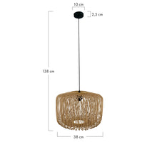 Ceiling light bamboo 38x38x28cm Natural