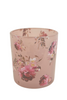 GLASS D7,3X8H PINK FLOWERS