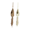 Planter hanger macrame with glass Ø12x75cm Mixed brown