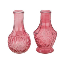 Vase glass Ø6.5x11.5cm Pink mix