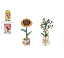 Maak je houten bloemen DIY 4 assortie 20,5cm