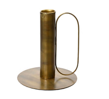Kandelaar ijzer koper antiek D10 H11cm
