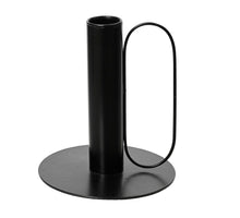 Kandelaar ijzer zwart mat D10 H11cm