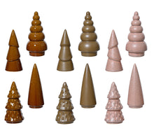 Tree porcelain 12 assorted pink/taupe/terra D8 H16cm
