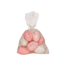 PAASEIEREN MET HAAS PRINT 9 STUKS IN ZAKJE ROZE WIT