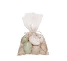 PAASEIEREN 9 STUKS MET HAAS PRINT IN ZAKJE HAAS GROEN WIT