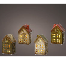 LED huis keramiek binnen 4col ass 7x4,5x11,5cm