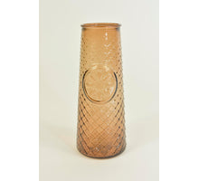 Fles Mandala Amber recycleglas D6,5 H16cm