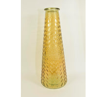Fles Mandala Okergeel recycleglas D21 H55cm