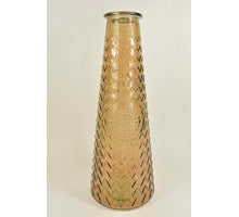 Fles Mandala Amber recycleglas D21 H55cm