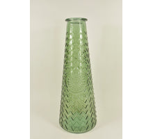Fles Mandala Olijfgroen recycleglas D21 H55cm