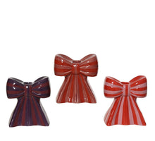 Kandelaar strik keramiek 3col assortie D11,5 H13cm