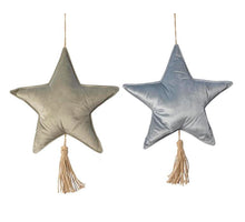 Hanger star w tassel 2col ass assorted 40cm