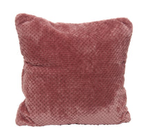 Cushion polyester diamond flannel velvet pink L45 W45 H12 cm
