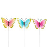 METAL BUTTERFLY 26X19CM ON PEG 3 ASSORTED