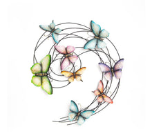 WANDDECO SET VLINDERS 65,5X4X51,5CM METAAL PASTEL