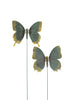 VLINDER BRONS 15CM/60CM STEKER 2 ASSORTIE KUNSTSTOF