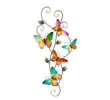 WANDDECO SET VLINDERS 67.5X4X35CM METAAL