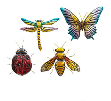 INSECT WANDDECO 15CM 4 ASSORTIE METAAL