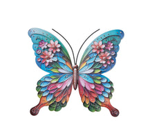 VLINDER /BLOEM WANDDECO METAAL 16.8X18CM