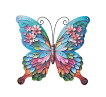 VLINDER/BLOEM WANDDECO METAAL 29.5X32.5CM