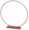 Metalen ring op houten voet Ø 35 cm Rosewood