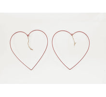 Metal Heart Pendant 30cm Red Pack of 2