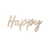 3 pieces Wooden word "HAPPY" with magnets 12.5x28cm natural