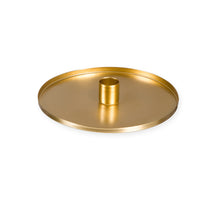 Metalen kaarshouder Ø 16 cm goud