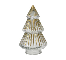 Boom glas ''Rory'' helder/goud D12,5 H22cm