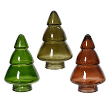 Tree glass deco 3 assorted autumn D9.5 H15cm