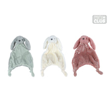 Mini Club knuffeldoekje konijn met knoopjes pluche 3 assortie 38cm