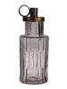Cantrall candlestick 6.5/10xh26 cm gray glass