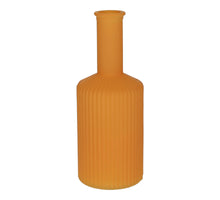 Glass vase Caro lines neck d3.7/8.2xh20.5 mango matt