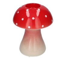 Tealight Mushroom Champignon Red D16 H20 cm Ceramic