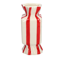 Vase Candy 9x9x20 red/white