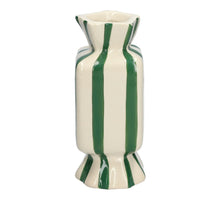 Vase Candy 9x9x20 green/white