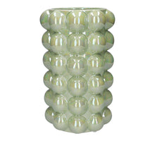 Vase Bubbly d15xh24cm pistachio+pearl