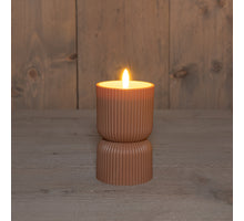 BUITENKAARS 3D VLAM KUNSTSTOF 8X8X15CM TERRA AAN/UIT/TIMER (excl. 2xAA)