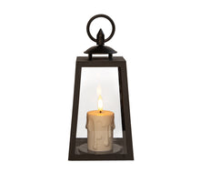 LANTAARN MET DRUIPKAARS 3D VLAM OP BATTERIJ MET TIMER 10X10X20.5CM ZWART