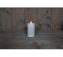 SOLAR BEWEGENDE VLAM KAARS 8X16CM WIT