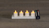 SET 4ST OPLAADBARE BEWEGENDE VLAM THEELICHT WIT D3,8 H6CM