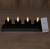 SET 4ST OPLAADBARE BEWEGENDE VLAM THEELICHT ZWART D3,8 H6CM