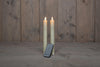 DINNER CANDLE BO 2PCS IVORY RUSTIC WAX 23CM MOVING FLAME WITH REMOTE CONTROL 2X2AAA