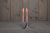 DINNER CANDLE BO 2PCS PINK RUSTIC WAX 23CM MOVING FLAME WITH REMOTE CONTROL 2X2AAA
